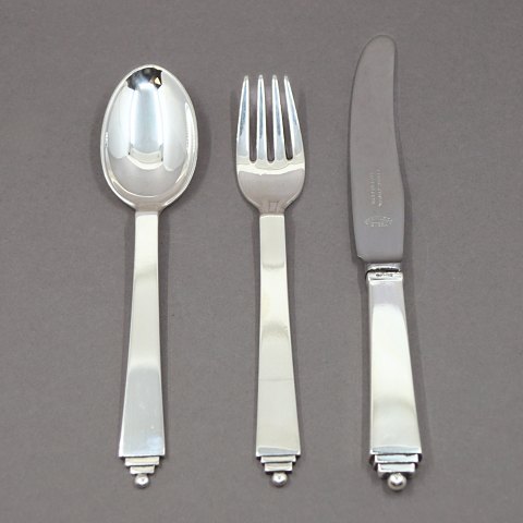 Georg Jensen; A pyramid children cutlery Georg Jensen; A pyramid children cutlery